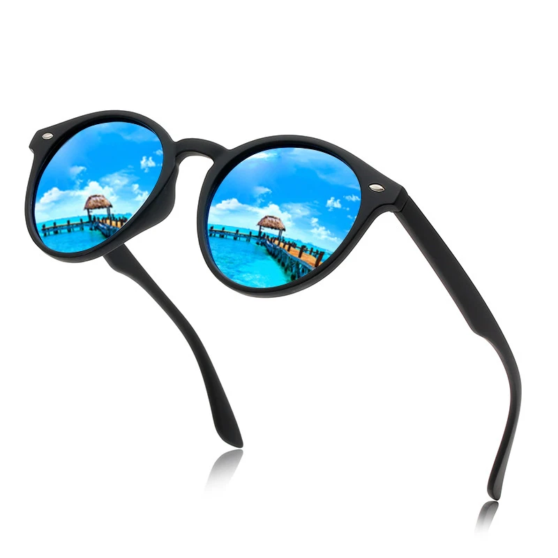 Polarized Sunglasses Men Women Round Sunglasses Glasses Mirror Mirror Restoring Ancient Prince Edward Dazzle Colour Film Classic