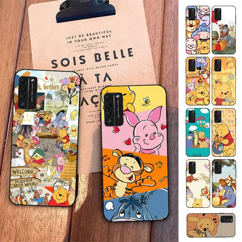 

MINISO W-Winnie The P-Pooh Cute Phone Case For Huawei Honor 10 lite 9 20 7A pro 9X pro 30 pro 50 pro 60 pro 70 pro plus