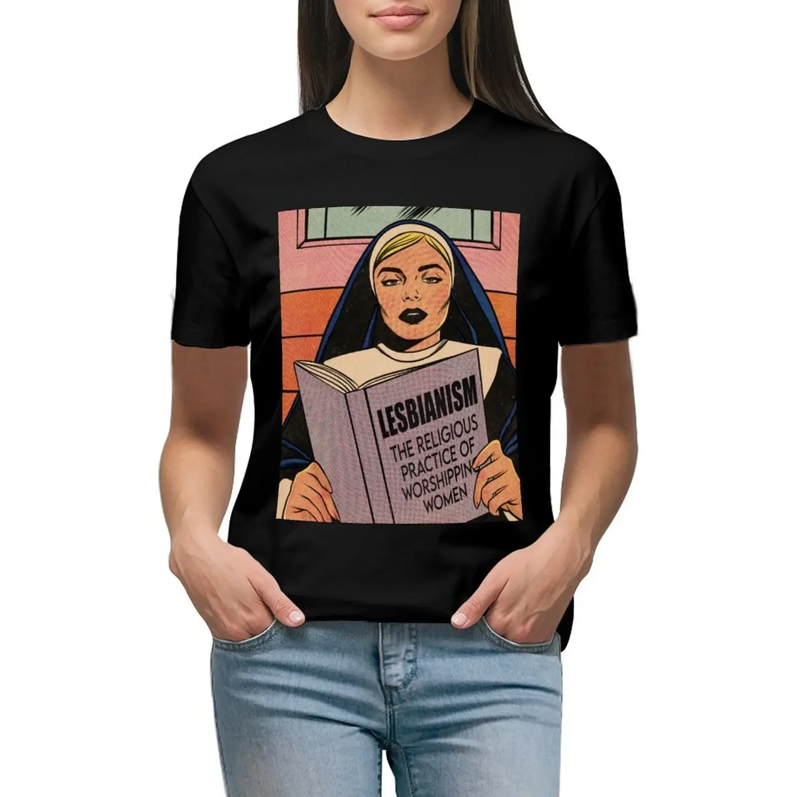 Футболка для лесбинизма винтажная эстетичная одежда большого размера тяжелая
