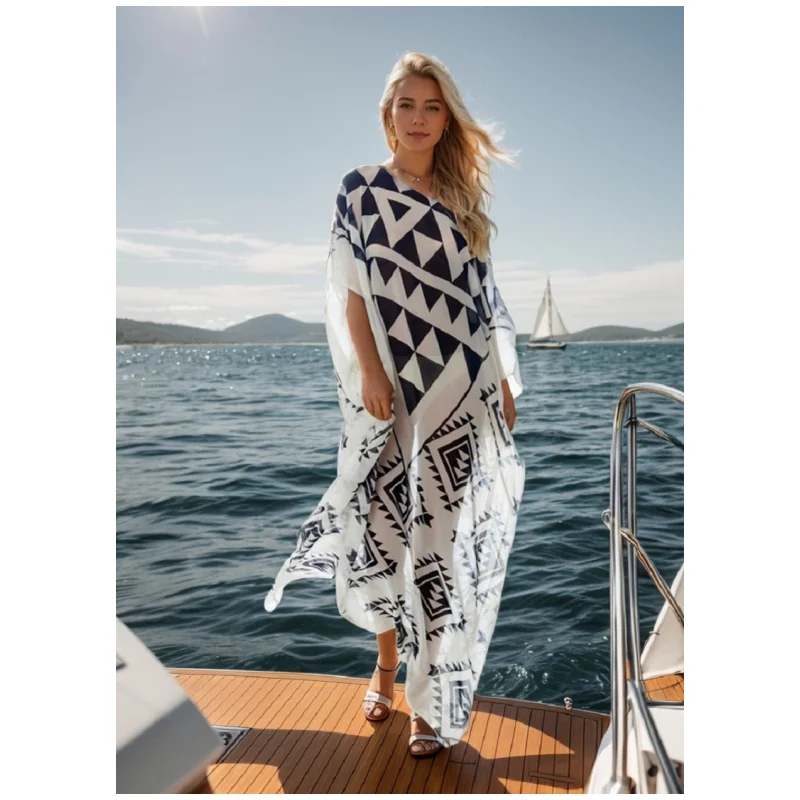 F4759 кафтан парео саронги накидка шифоновое пляжное платье