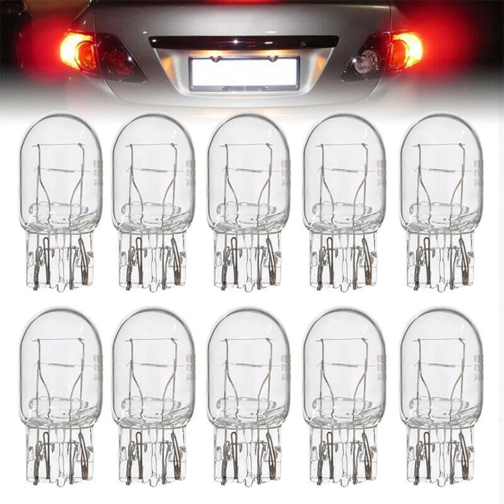 

10PCS T20 7443 1891 21/5W Clear Glass Turn Signal Stop Brake Tail Light Bulbs DRL, Sidelight, Stop (Brake), Tail, Turn Singal