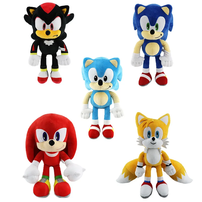 

New 30cm Anime Shadow the Hedgehog Knuckles the Echidna Miles Prower Plush Toys Game Stuffed Plush Doll Cartoon Toys Kids Gifts