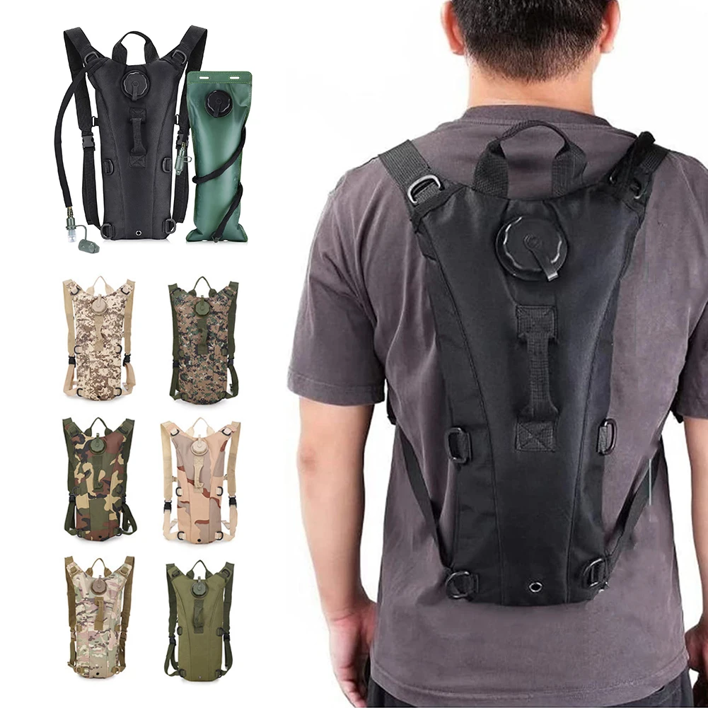 

3L Outdoor Water Hydration Backpack Tactical Water Bag Cycling Pack Sport Knapsack Running Hiking Climbing Travel Rucksack