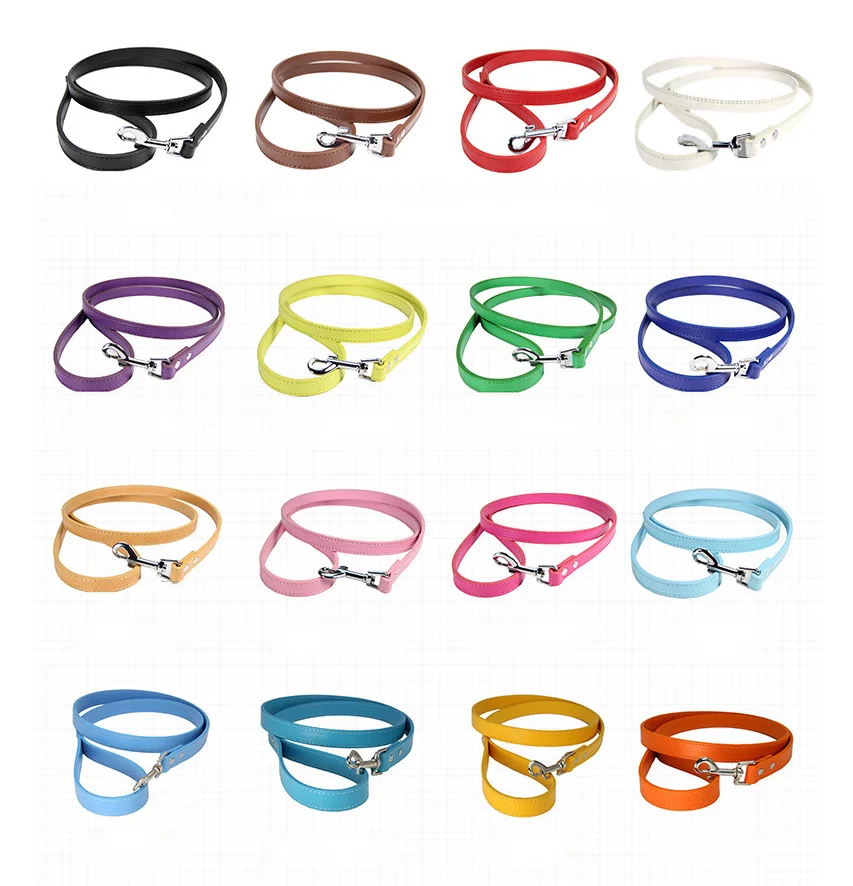 

Wholesale PU Leather Pet Leash Traction Rope Cat and Dog Custom Haulage Cable Hauling Pulling Tow Apparel Leisure New Arrival