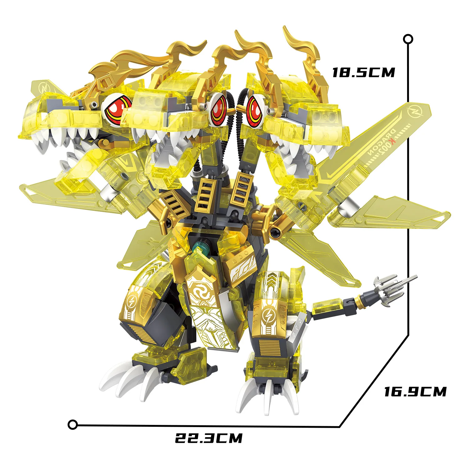 Мини-конструктор Idea монстров красный архид три головы демон дракон Горилла