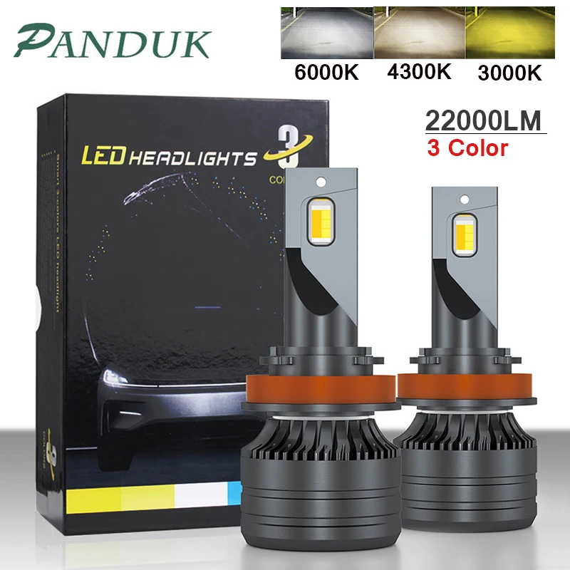 Лампа PANDUK для автомобильных фар, 9005 лм, 9006 К, 6000 К, 3000 К, 4300 К