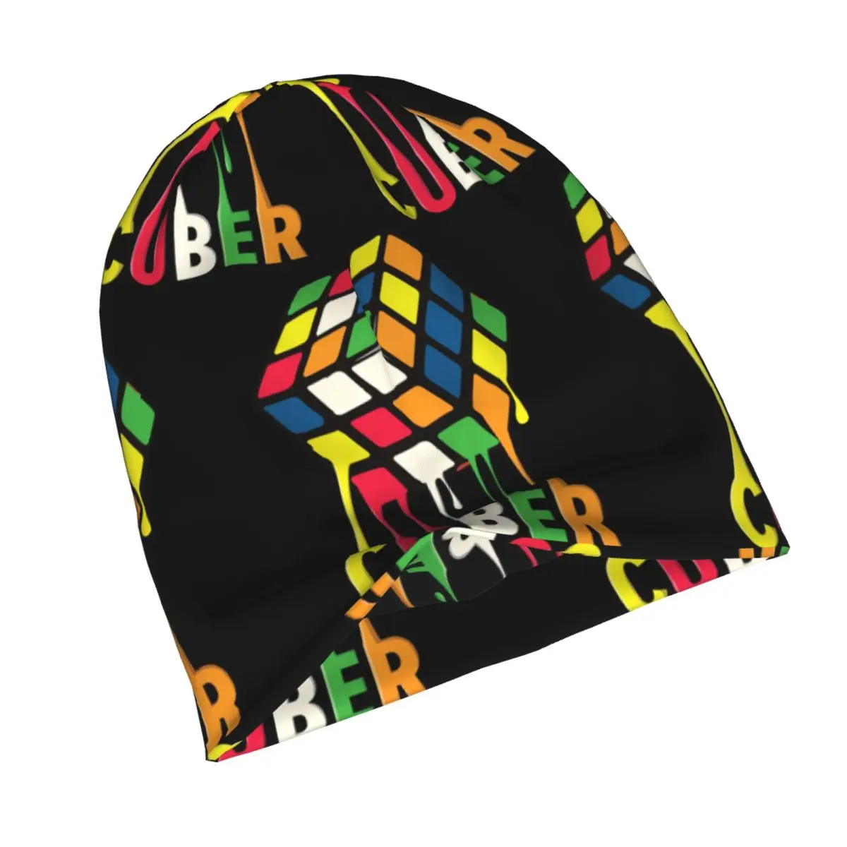 Фото Теплая вязаная шапка Rubix Rubiks Rubics, модная шапка-бини для осени и зимы, для мужчин, женщин и взрослых. №3