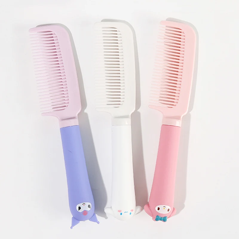 

Мультяшный Sanrioed Kuromi Mymelody Kawaii декомпрессионная расческа девушка сердце Ins Cinnamoroll портативный стереоскопический гребень для волос маленький ...