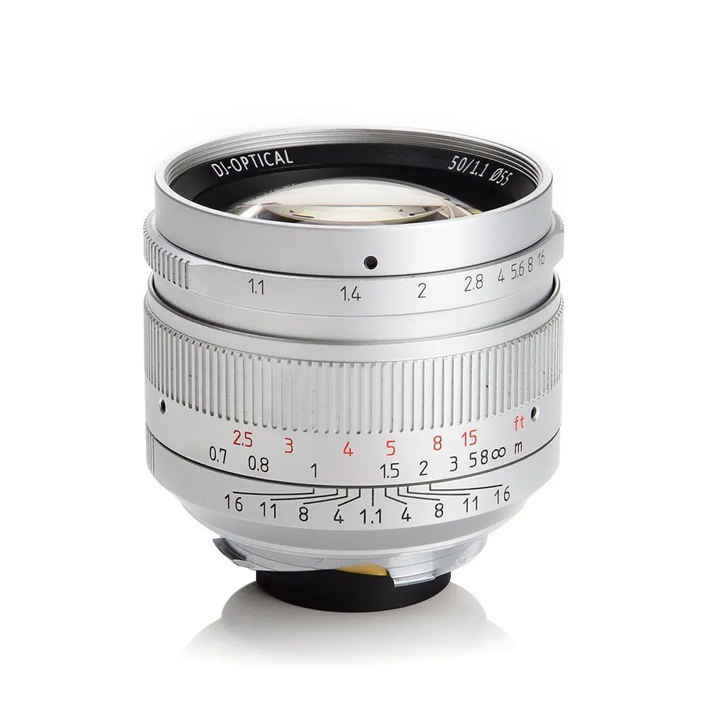 

7Artisans 50mm F1.1 Prime Lens 13Blades Full Frame Silver Lei-ca M Mount For Lei-ca use adapter support Fuji