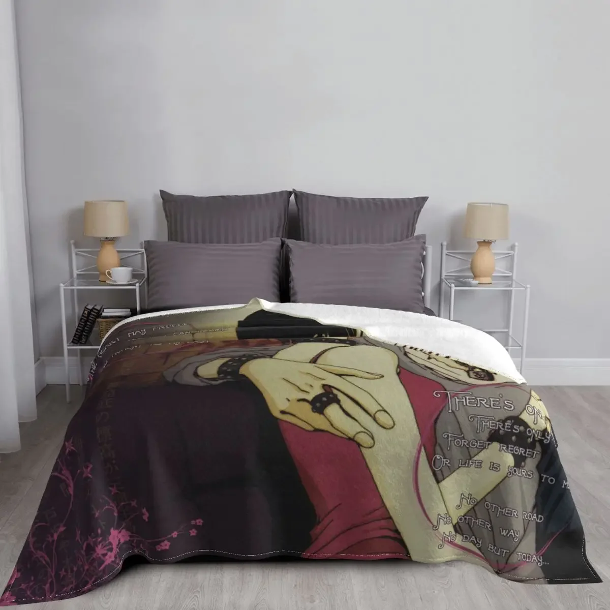 Одеяло Nana бархатное весенне-осеннее клетчатое одеяло Ai Yazawa японское аниме