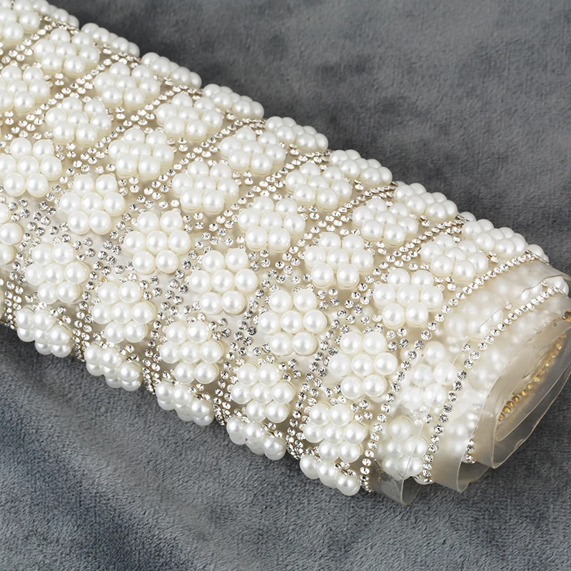 Ресен 55 см Длина Стразы с прямой основой круглые жемчужные ювелирные украшения ABS