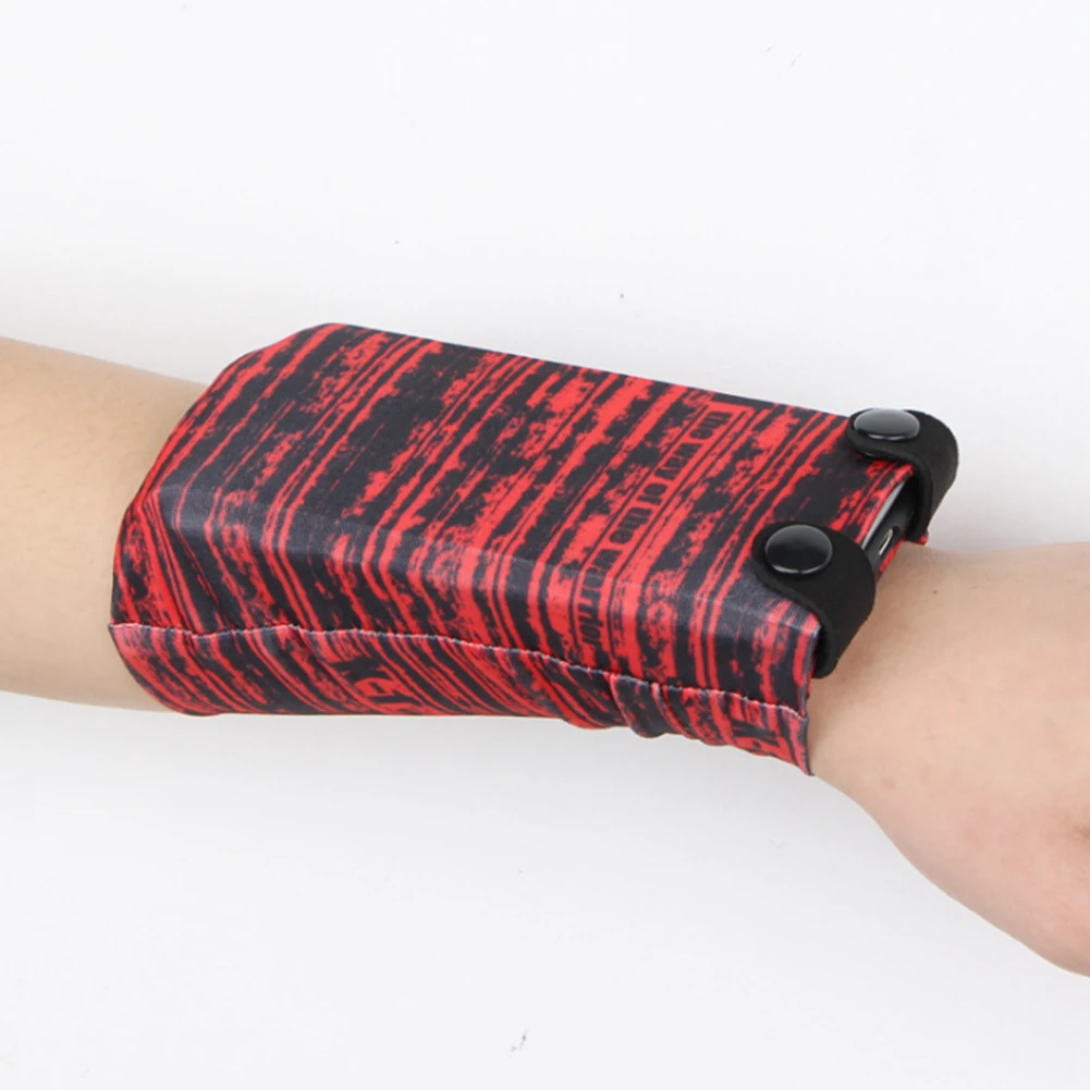 

Universal Card Key For 7 Inch Mobile Phone Outdoor Jogging Gym Sports Elastic Nylon Arm Pack Wrist Bag Daily Snap Design Running