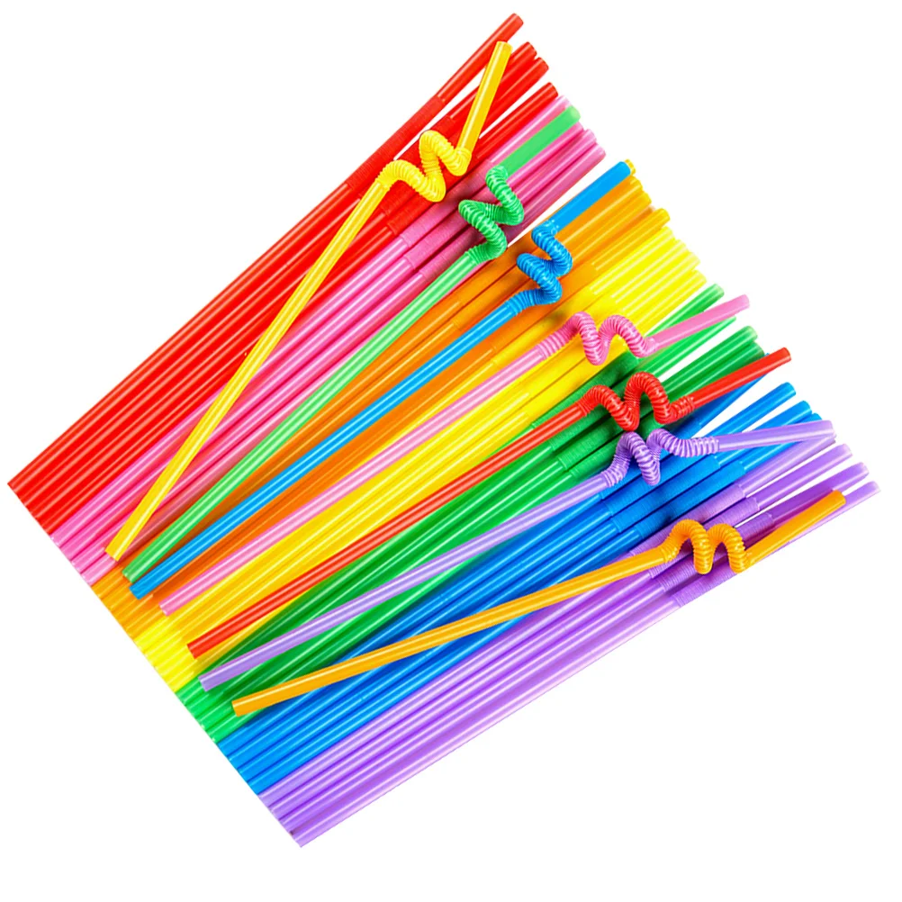

Straws Straw Party Crazy Drinkingcolored Unique Decorative Tubes Kidssummer Child Variedbeverage Drink Silly Loopcocktail Cream