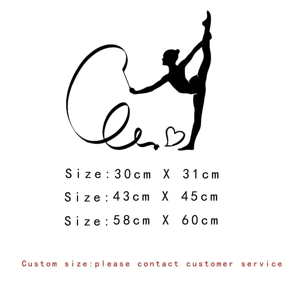 Интересный силуэт гимнастки виниловая наклейка для автомобиля декор фреска