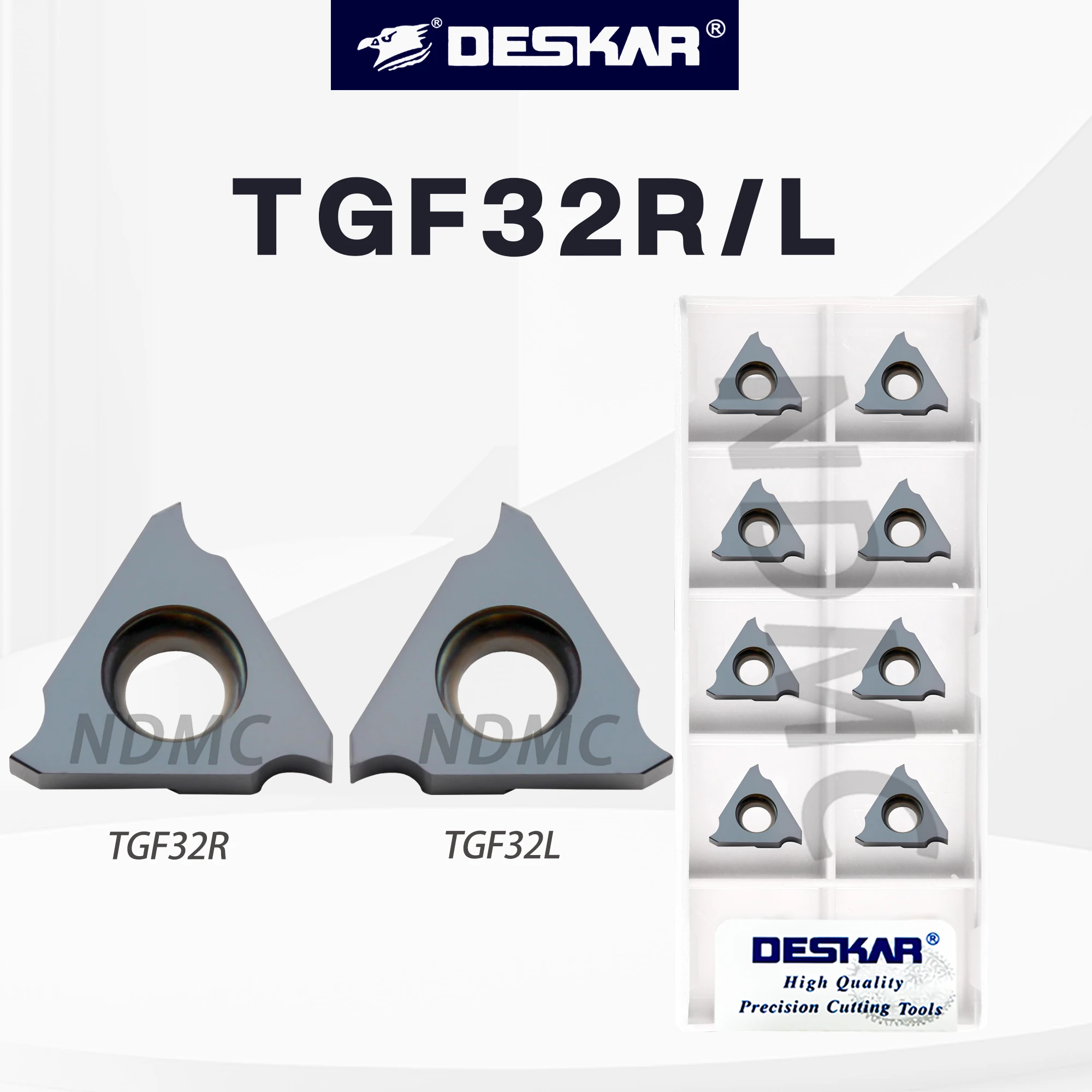 Фото Токарный станок с ЧПУ TGF32R/L100 LDA: Вертикальные лезвия для неглубоких канавок, пружинные канавочные лезвия для обработки универсальных материалов №1