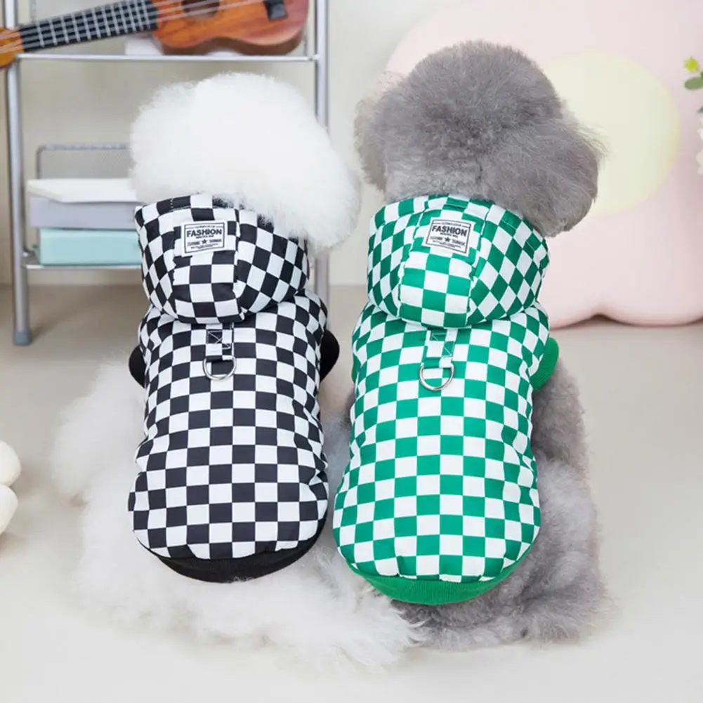 

Pretty Pet Cotton Coat Soft Universal Checkerboard Pattern Pet Cotton Coat Dog Clothes Pets Clothes