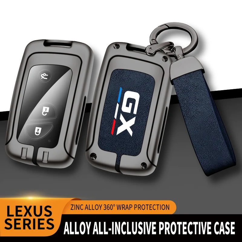 

Car TPU Zinc Alloy Key Case Bag For Lexus F SPORT GX400 GX460 GX470 Car KeyChain Car Metal Key Shell Car Decoration Accessories