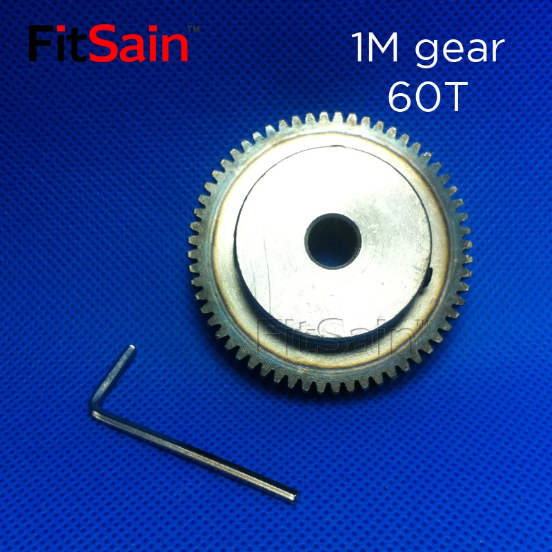Фото FitSain-1M 60 T Step Gear 60 зубьев 45 # стальная металлическая зубчатая шестерня №4