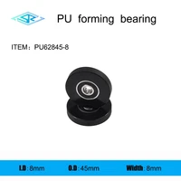 the manufacturer supplies polyurethane forming bearing pu62845 8rubber coated pulley 8mm45mm8mm