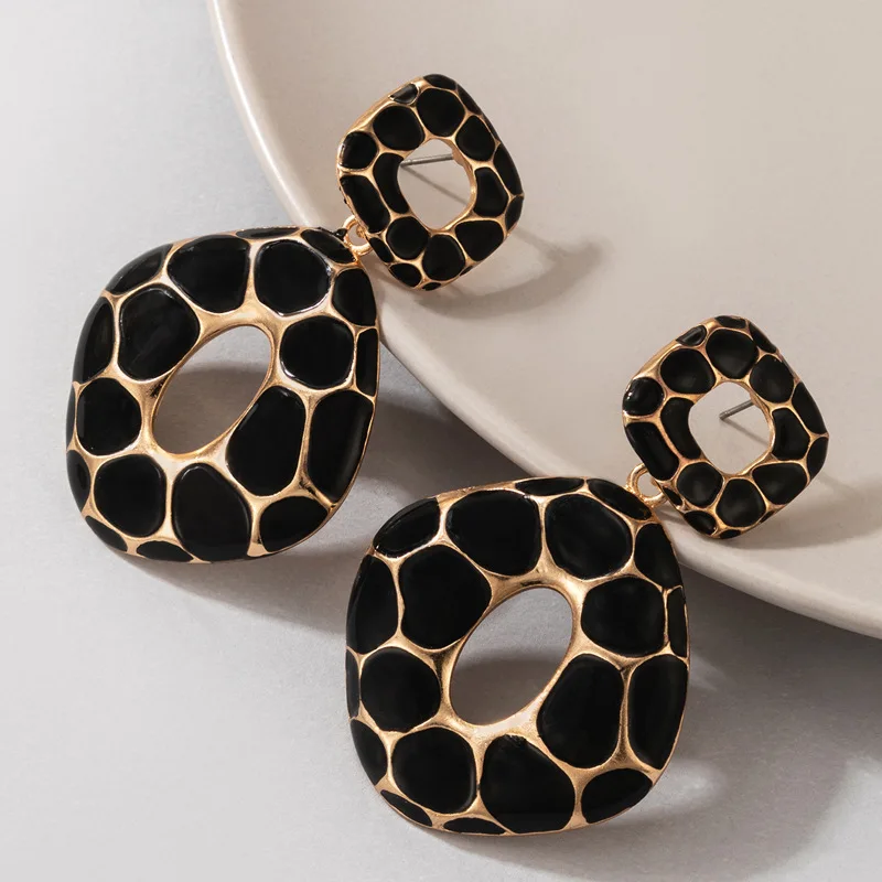 

2023 Bohemian Fashion Boxy Leopard Print Geometric Vintage Jewelry Fashion Jewelry Party Girl Luxury Accessories For Womans Gift