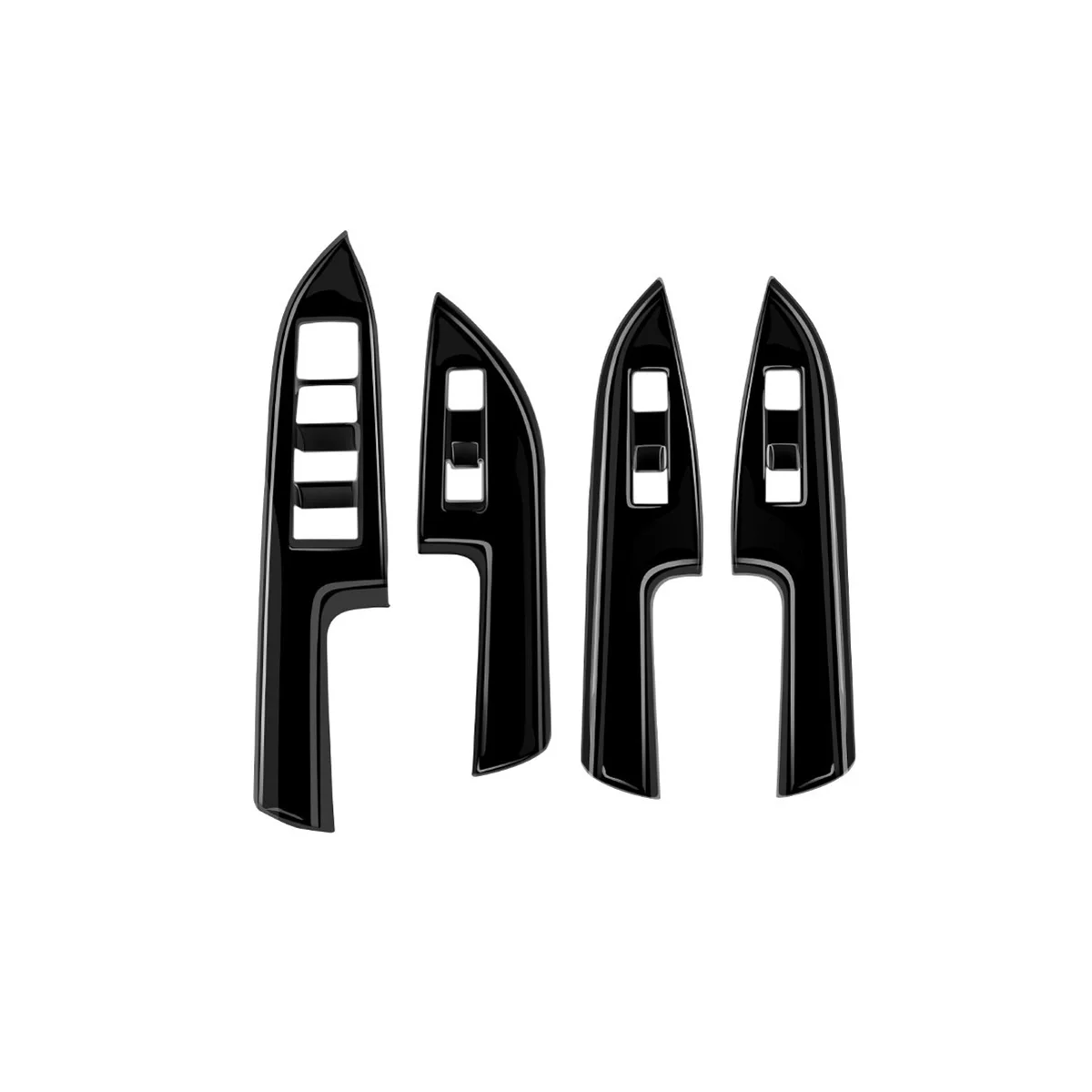 

Bright Black Car Door Armrest Window Glass Lift Button Door Bowl Cover Trim for NX260 NX350H 2022+ RHD