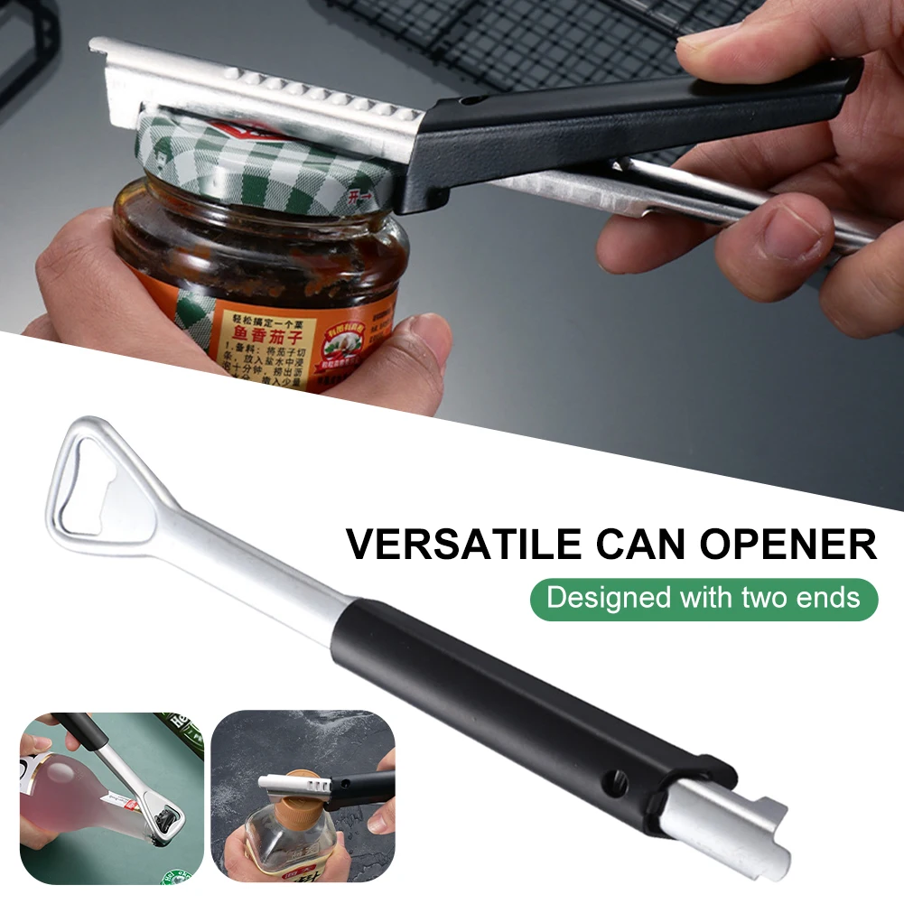 

Manual Can Opener Adjustable Multi-Function Stainless Steel Bottle Opener for 0.5-10cm Covers Beverage Can Opener Kitchen Tool
