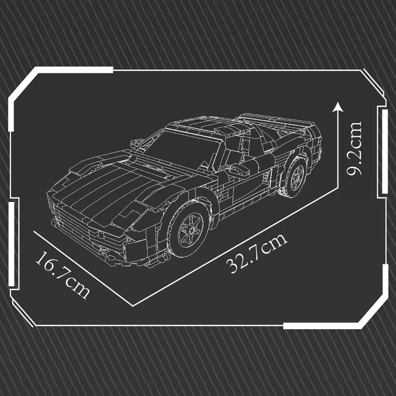Конструктор Mould King 10271 MOC NSX Sports Car, 1300 деталей, белый суперкар, для взрослых. (art.: 3920db5ee2ef9) - 3920db5ee2ef9