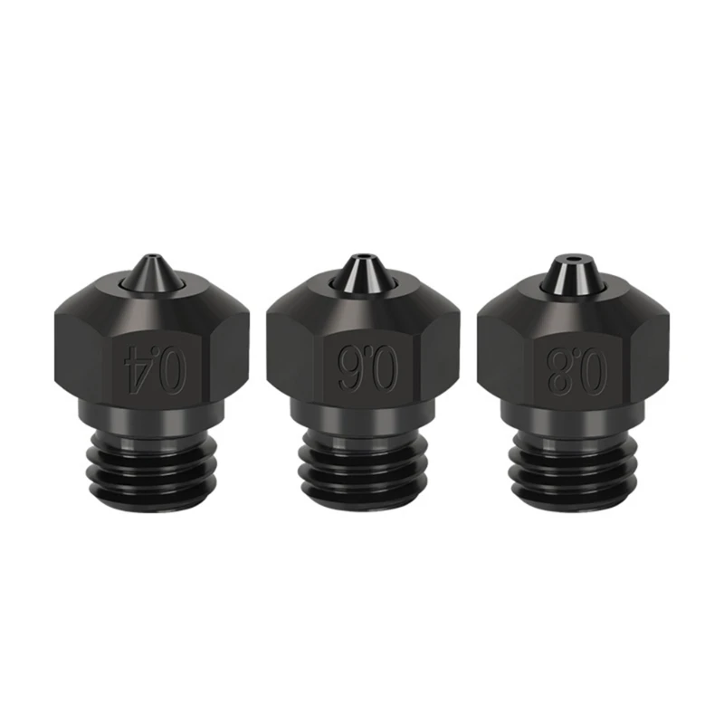 

Nozzle Print Heads for MK8/MK10 3D Printer Nozzle Long-Lasting Wear Resistance and Low Friction Coating