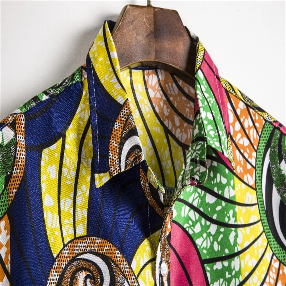 2022 Men's Hawaiian Shirt Printed Beach Blouse 3XL Short Sleeve Fashion Tops Men