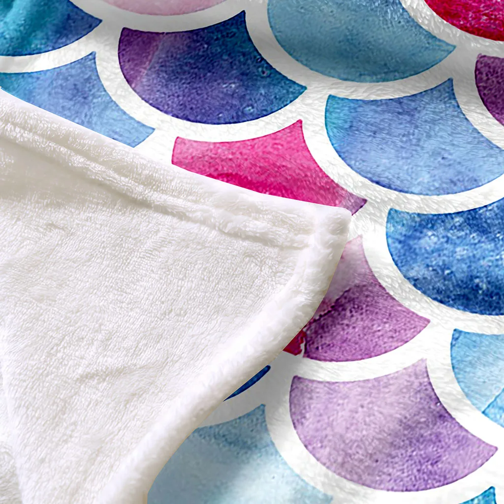 Фланелевое флисовое 3D одеяло HUANZHUANG с цветовым принтом детское для девочек