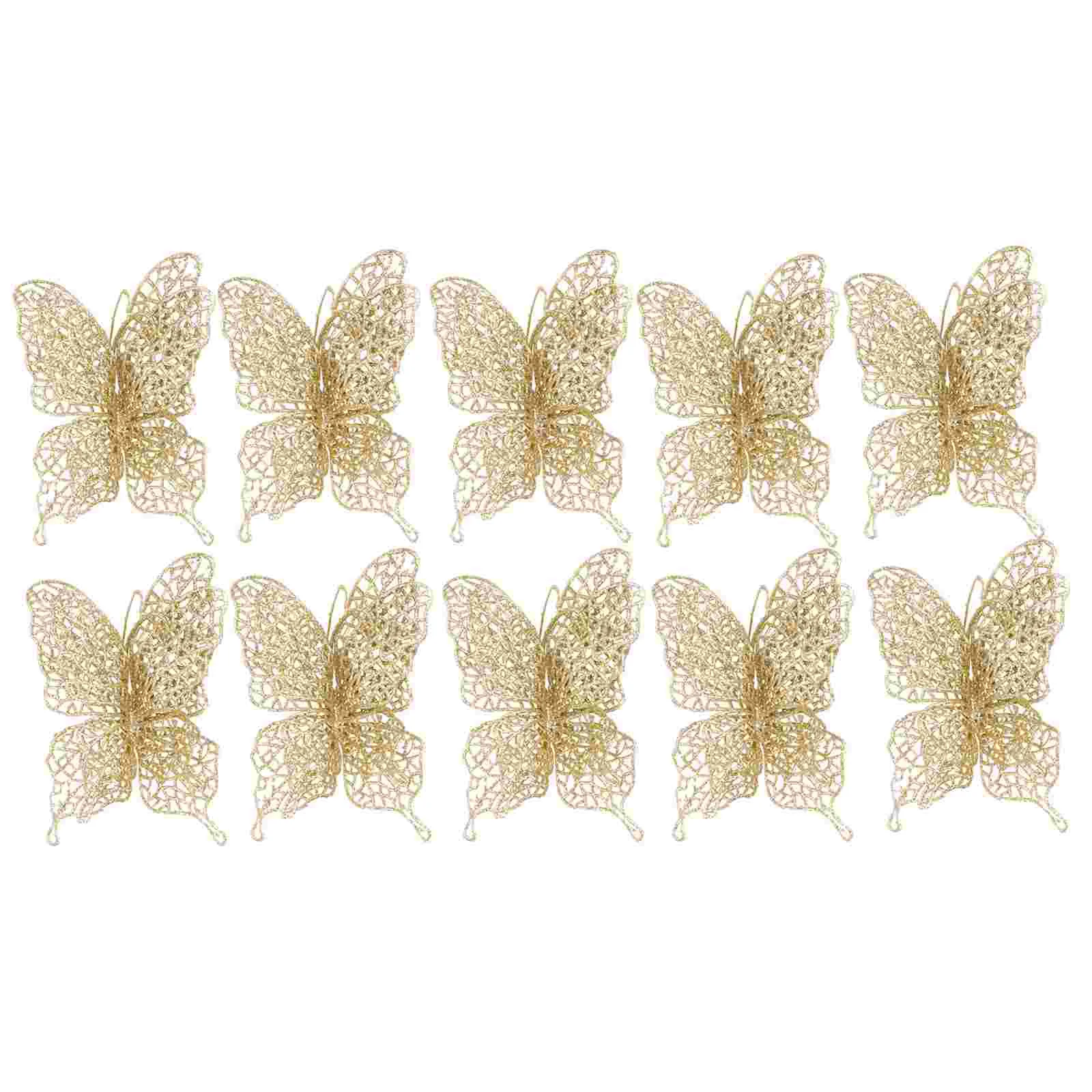 

Christmas Tree Xmas Hanging Glitter Pendants Decoration Sculpture Butterflies Decor Artificial Wall Ornaments Wedding Ornament