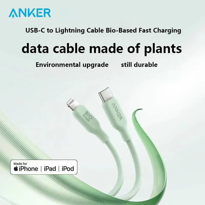 

Anker 541 USB-C to Lightning Cable (Aurora 3ft) MFi Certified, Bio-Based Fast Charging for iPhone 13 Pro 12 11 X XS XR 8 Plus