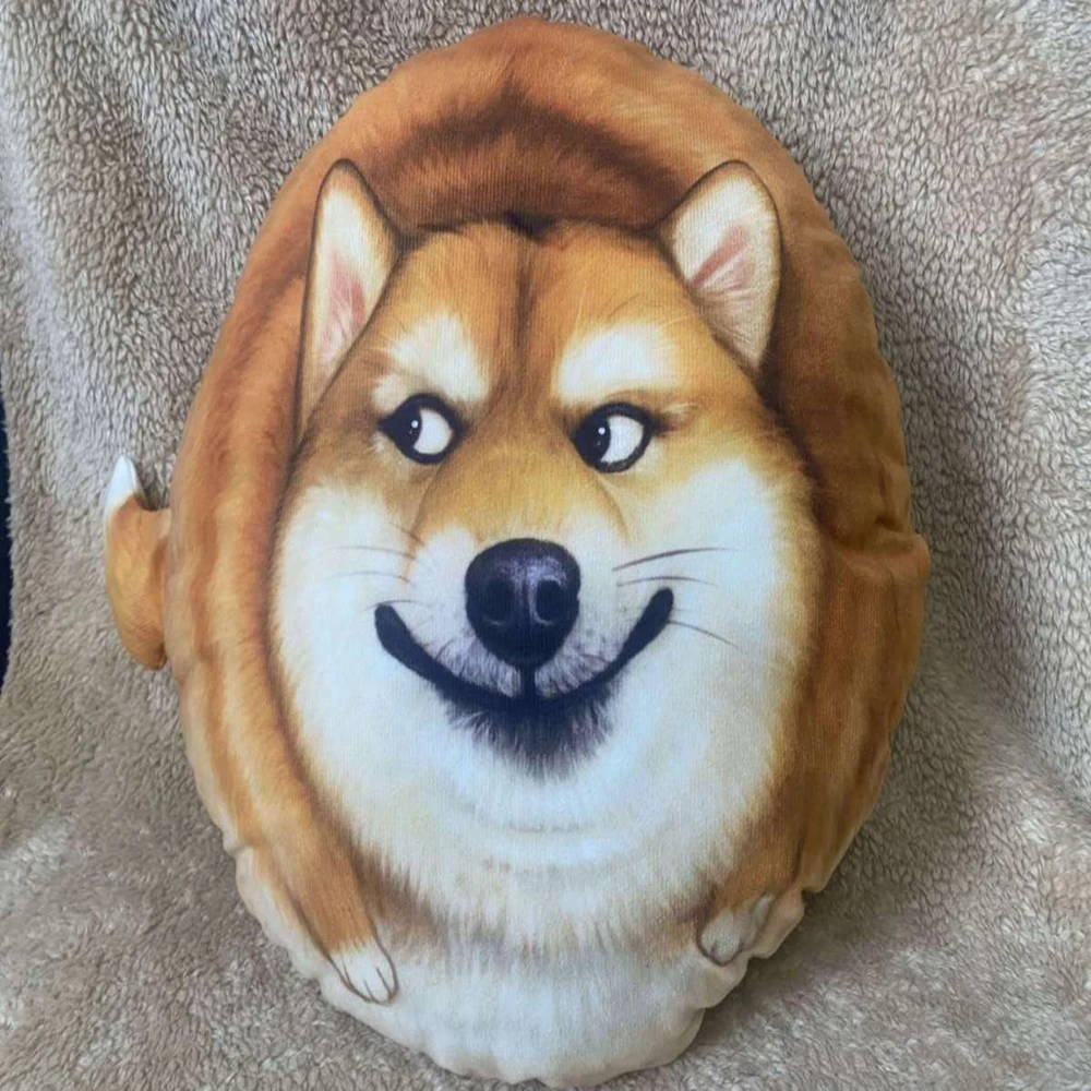 42*50CM Shiba Inu Cushion Toys Funny Emoji Table Round Seat Sofa Cushion Throw Pillow Toys Send Children Christmas Gifts images - 6