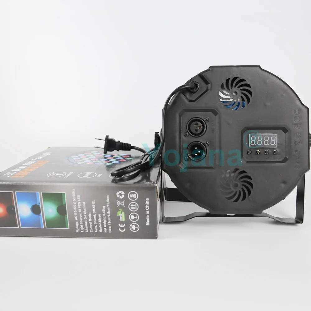 Фото Светодиодные прожекторы RGB DMX512 36 LED Par с металлическим корпусом, звуковой активацией, дистанционным управлением, профессиональные световые приборы для дискотек, баров, вечеринок и сцены. №5