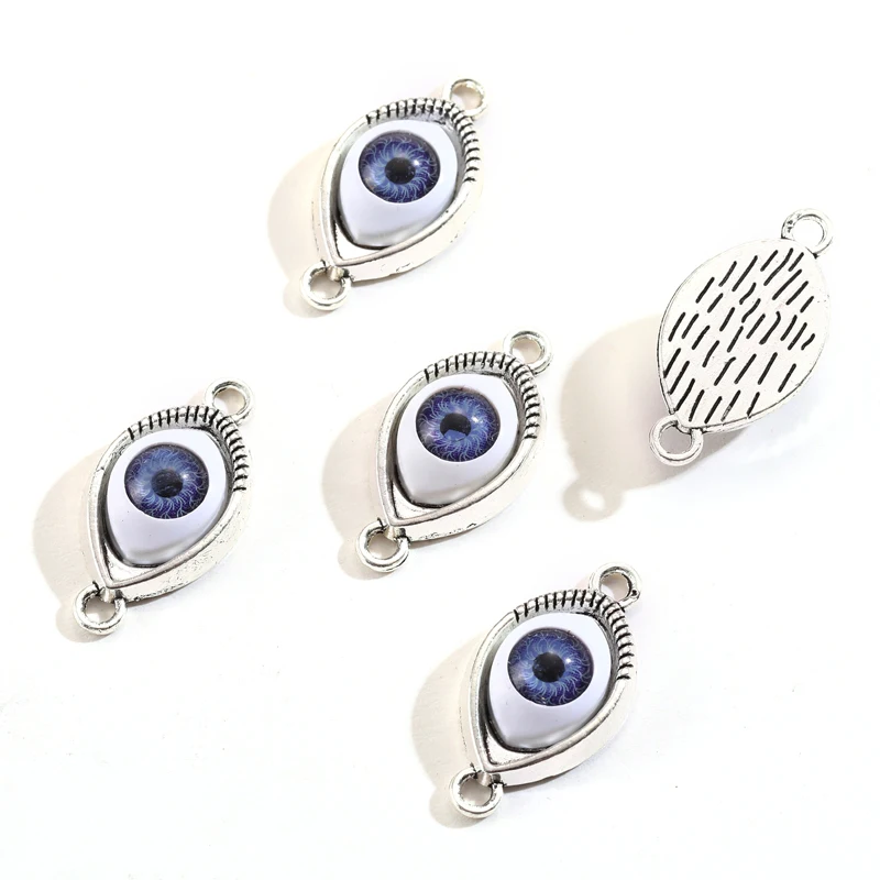 5 шт. разноцветные 3D подвески от сглаза разъем с двумя отверстиями счастливые