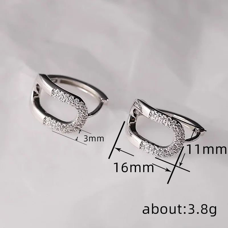 Черные серьги-кольца для женщин классический серебряный цвет модные обручальные