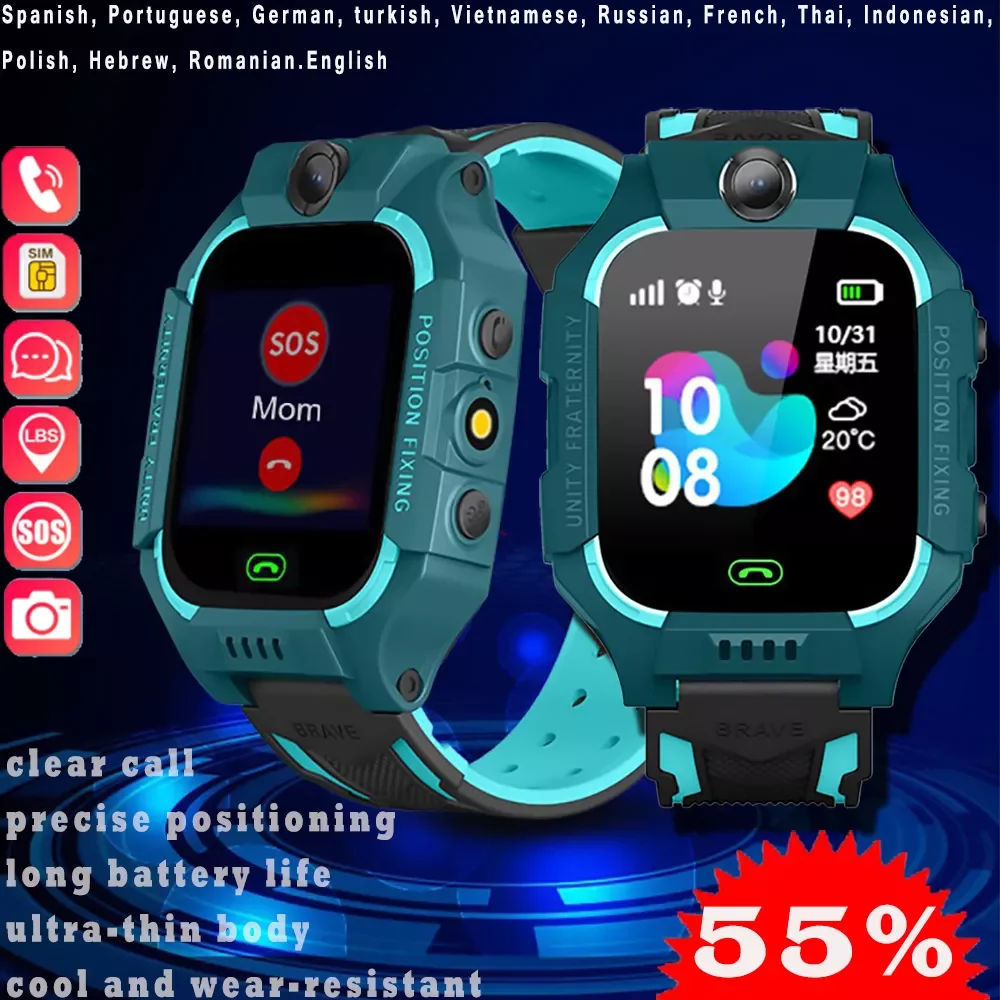 

Лучшие брендовые Детские Смарт-часы с функцией вызова 2G, часы с телефоном, умные часы для мальчиков и девочек, часы с функцией SOS и камерой, ум...