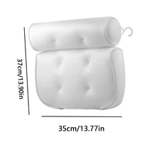 bathtub head pillow with suctions cups accessories neck support cushion supple headrest cushions spa home hotel using