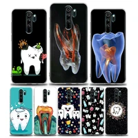 clear phone case for redmi 10c note 11 11s 11t 10 10s 9 9s 8 8t 7 pro 5g 4g plus silicone case cover beautiful beautiful tooth