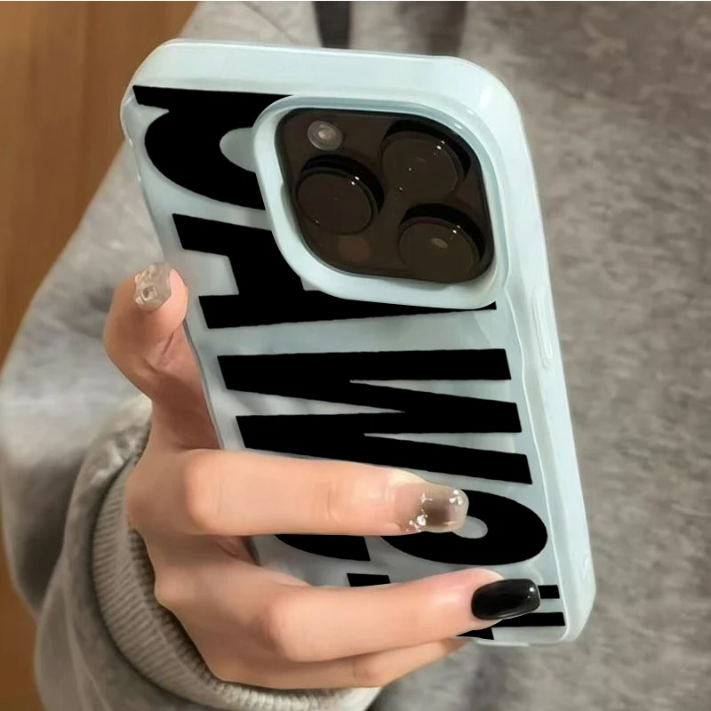 Фото Противоударный чехол SWAG с ярким буквенным принтом для iPhone 17, 16 Plus, 15 Pro, 14, 13, 12, 11 Pro Max, 17 Air, 16E из ТПУ для мужчин и женщин №1