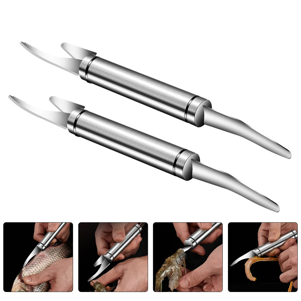 

Shrimp Peeler Prawn Opener Oyster Seafood Shell Cleanerdeveiner Tool Shucking Fish Shucker Scale Remover Line Clamp Kitdual Use