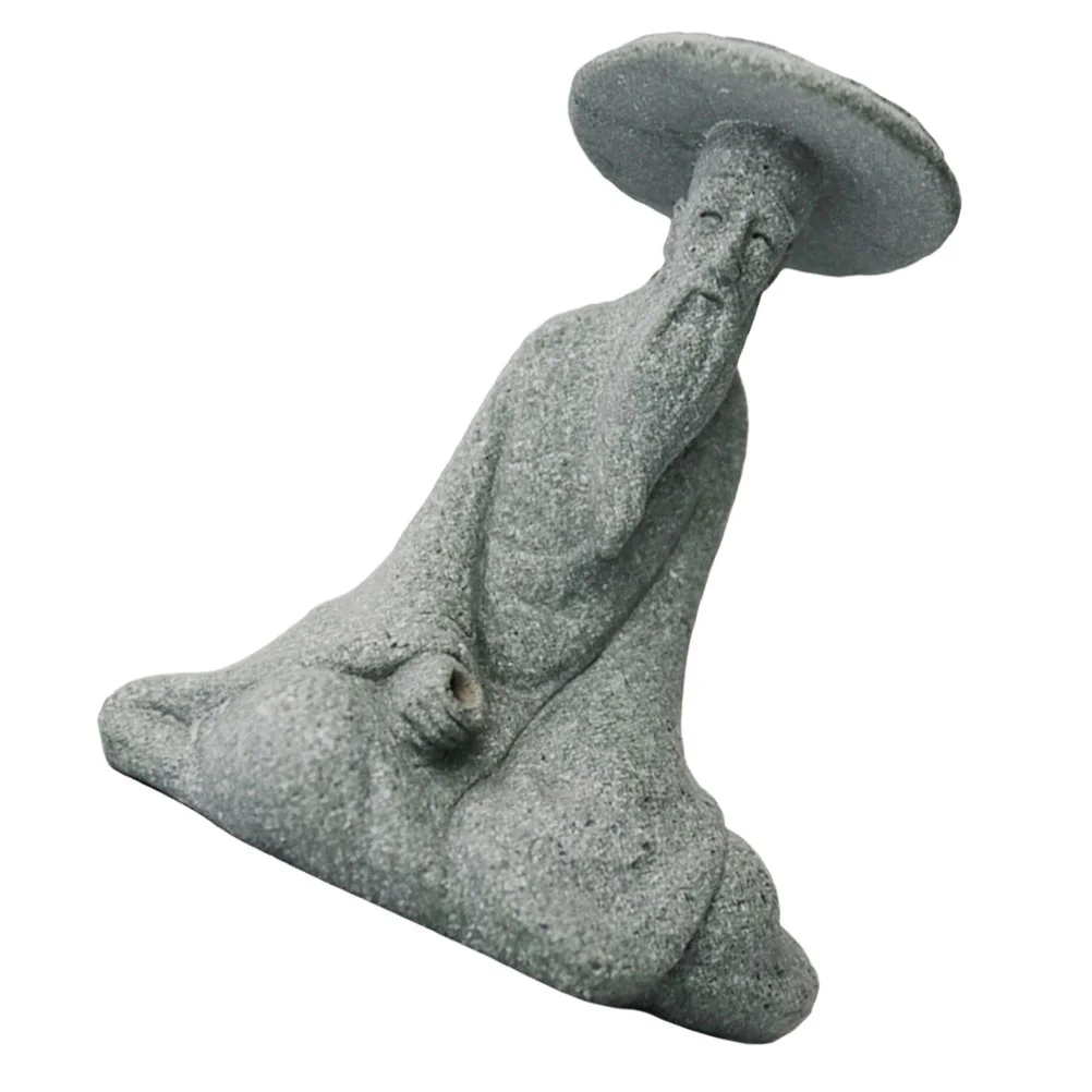 

Fisherman Figurine Garden Sand Decorations Mini Zen Statue Micro Landscape Bonsai Accessories Ornaments Model Table Miniature