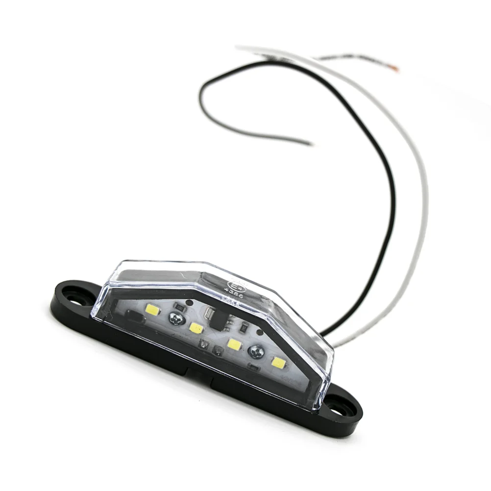 

4-LED 10-30V Plastic License Plate Light for Truck Trailer Caravan Lights Boat accessories
