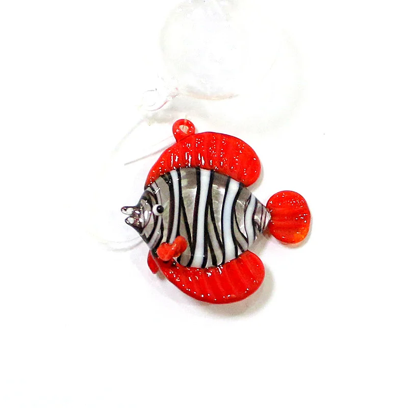 

Floating Glass Tropical Fish Tiny Statue Pendant Aquarium Decor Supplies Hanging Cute Colorful Sea Animal Mini Figurine Ornament