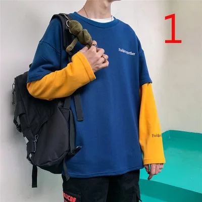 

Men's Long Sleeve Tide Brand Trendy Top Cartoon T-shirt Loose Casual Wild