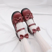 cute and sweet lolita girls shoes 2021 new mary jane shoes red high heel womens shoes jk shoes mary jane shoes womens shoes