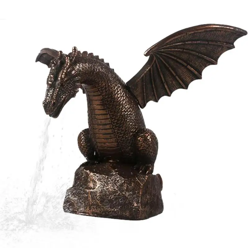 

Dragon Garden Fountain Creative Precision Casting Water-Breathing Dragon Sculpture Cool Pond Spitter Landscape Decor Dragon
