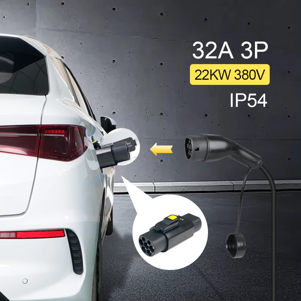 Адаптер зарядного устройства для электромобилей Тип 2-Гбт 32 А 22 кВт зарядка