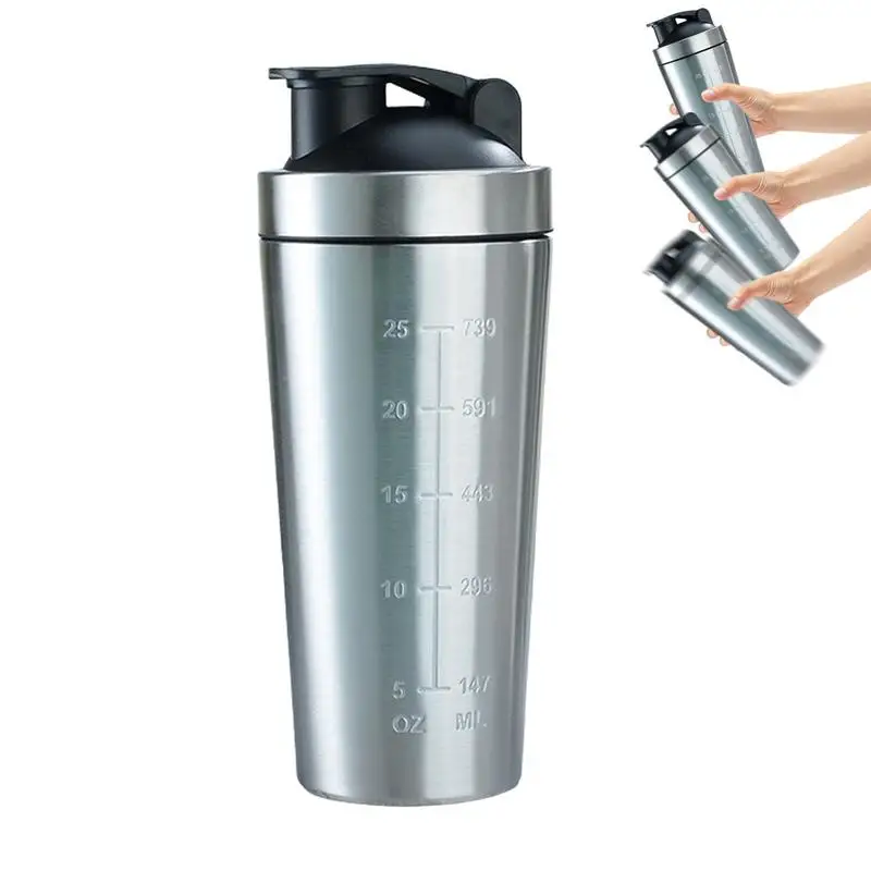 304 Stainless Steel Shaker Bottle Whey Protein Blender Bottle Protein Powder Mixing Cup Water Bottle Gym Outdoor Sport Water Cup