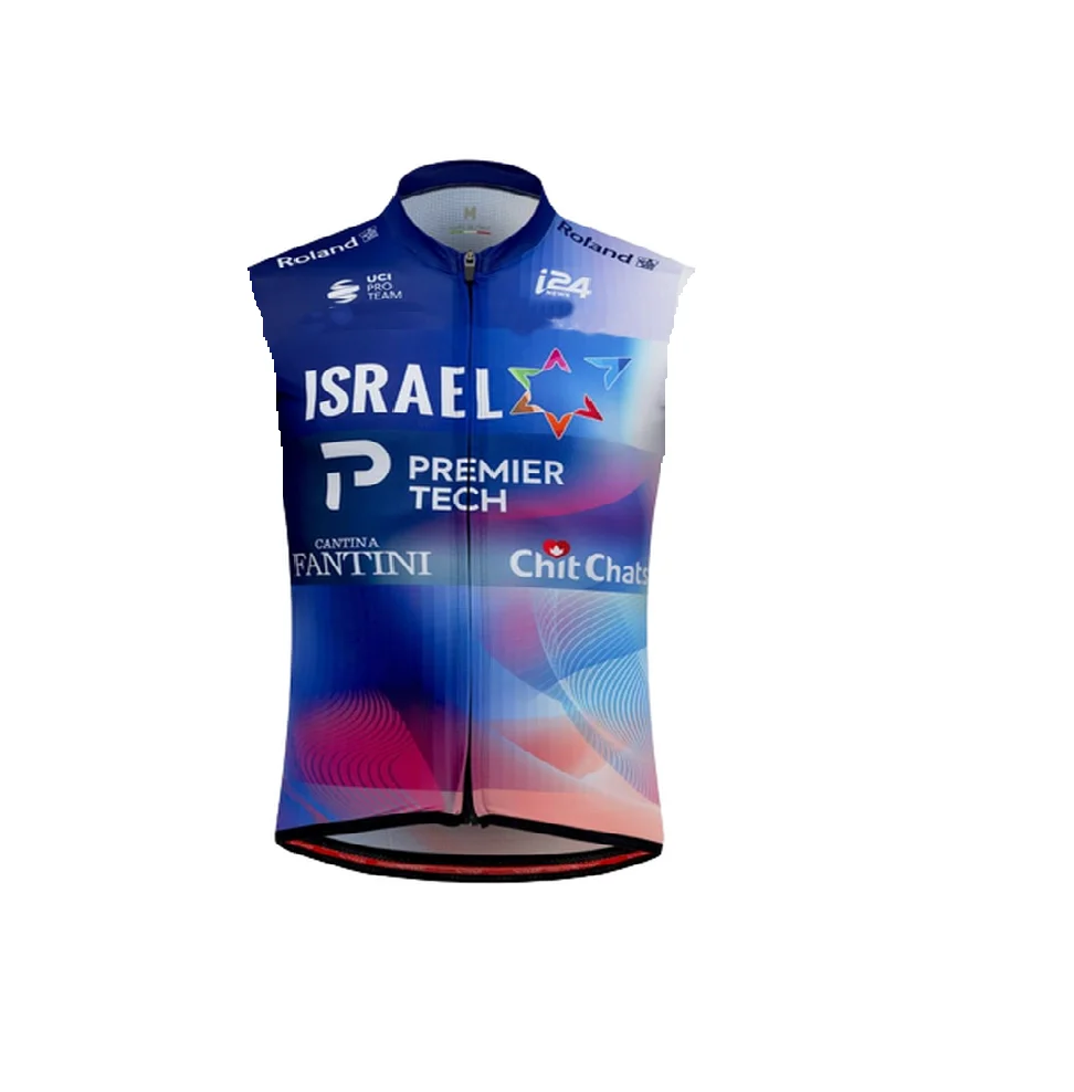 

Windproof 2023 ISRAEL ACADEMY TEAM Sleeveless Cycling Jacket Vest Gilet Mtb Clothing Bicycle Maillot Ciclismo